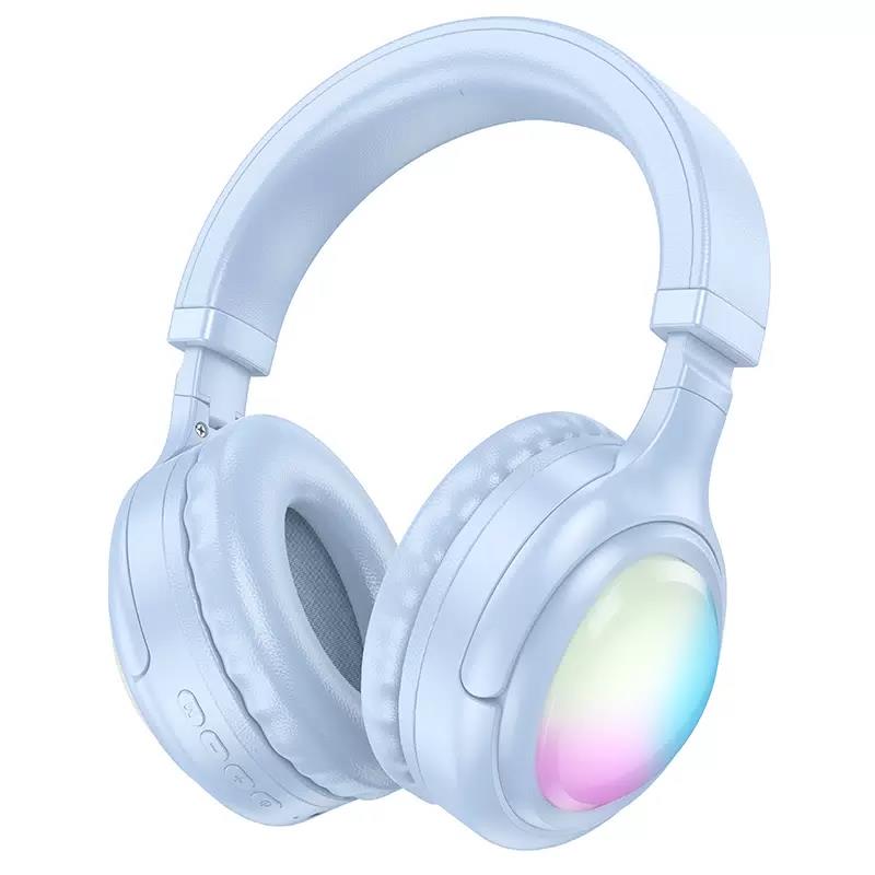 Изображение Bluetooth-гарнитура/наушники Hoco (6942007618830) W48 Blue (голубой)