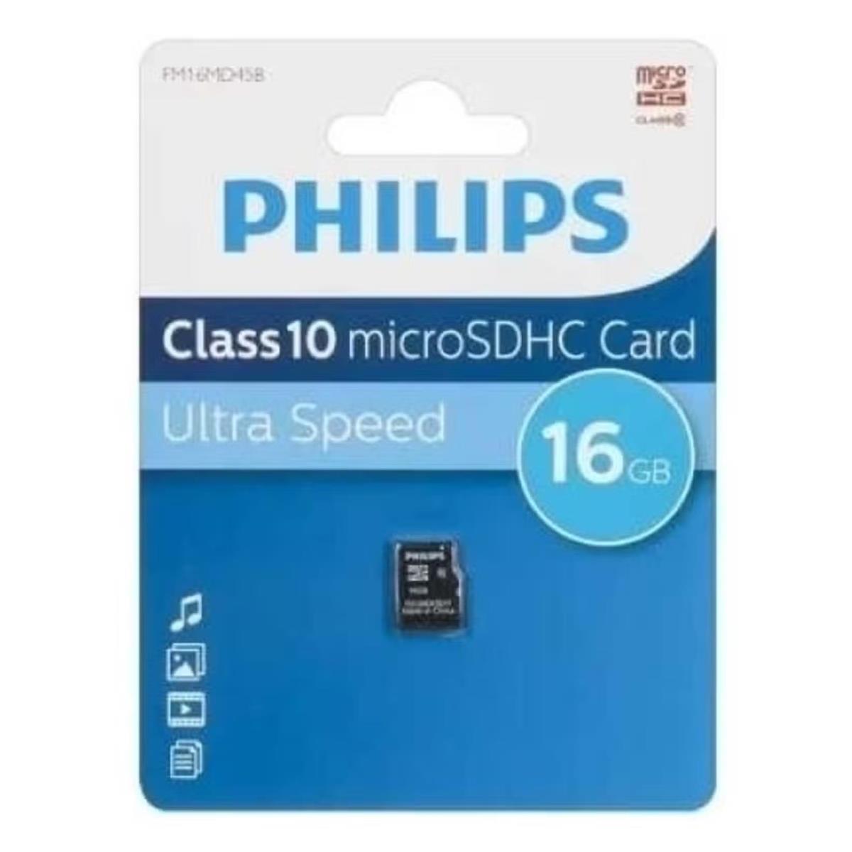 Изображение Карта памяти Philips MicroSDHC Class 10 16 Гб  FM16MD45B/97