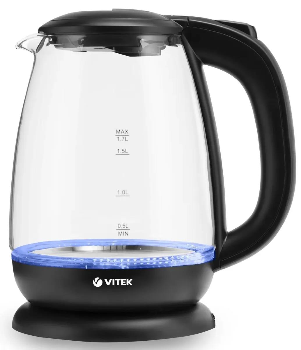 Изображение Электрический чайник VITEK VT-7060 (2200 Вт/1,7 л /пластик/черный)