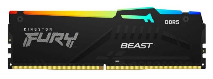 Изображение Оперативная память 1x32 GB DDR5 Kingston Fury Beast RGB (48000 Мб/с, 6000 МГц, CL30)