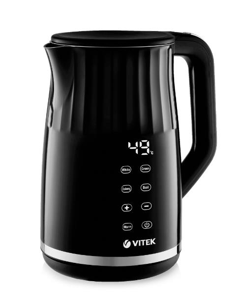 Изображение Электрический чайник VITEK Starlight VT-8829 (2200 Вт/1,7 л /пластик, нержавеющая сталь/черный)
