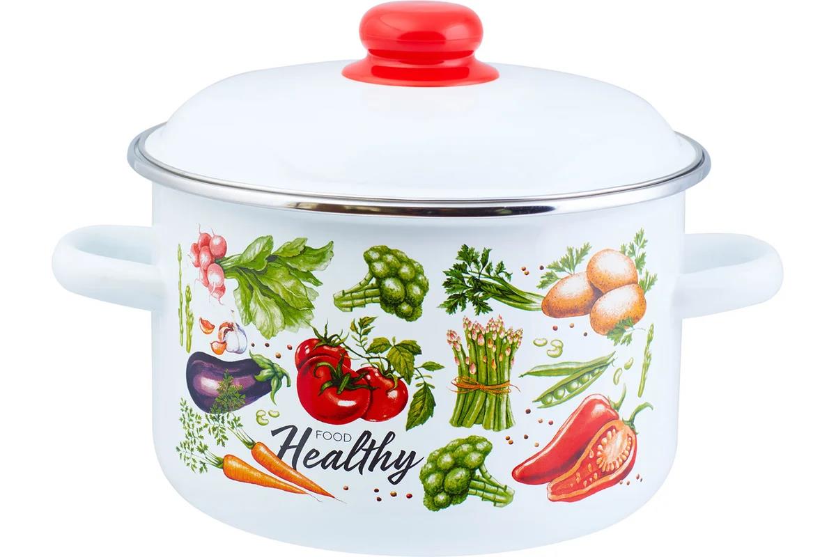 Изображение Кастрюля Appetite 1RD201M Veggies эмал цил (4 л )