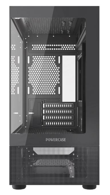 Изображение Корпус PowerCase Vision Micro M2 Black (mATX, Mini-ITX, черный, без БП)/(CVMBM2-L0)