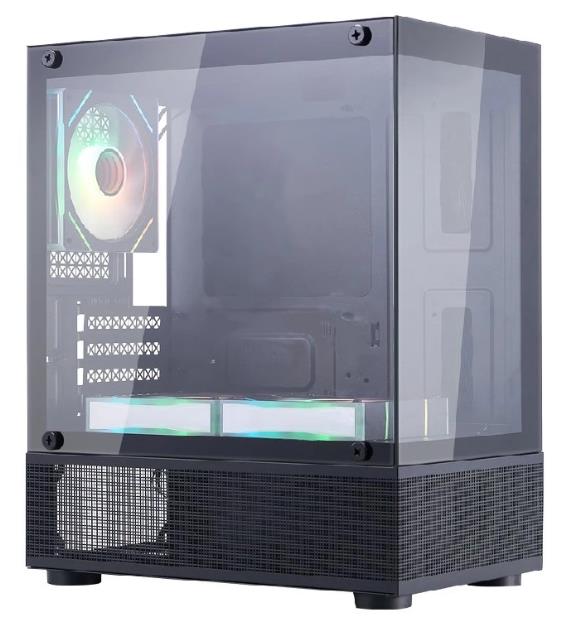 Изображение Корпус 1STPLAYER MIKU Mi2-A ARGB Black (mATX, Mini-ITX, черный, без БП)/(Mi2-A-BK-2FC7R-1FC7)