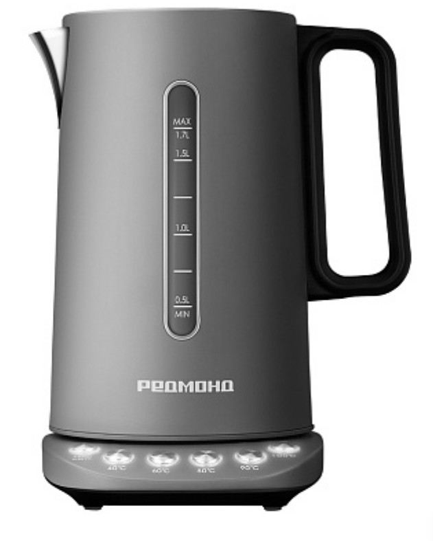 Изображение Электрический чайник REDMOND KM241 (2200 Вт/1,7 л /металл/серый)
