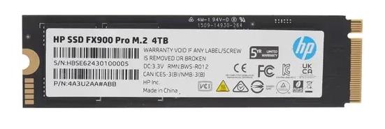 Изображение SSD диск HP FX900 Pro 4000 Гб 2280 (4A3U2AA#ABB)