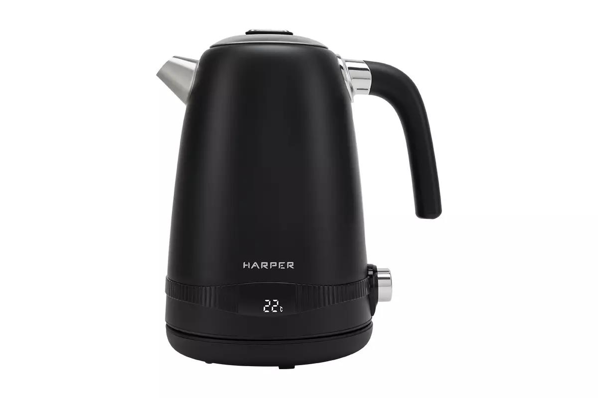 Изображение Электрический чайник Harper HWK-MD05 (2200 Вт/1,7 л /нержавеющая сталь/черный)