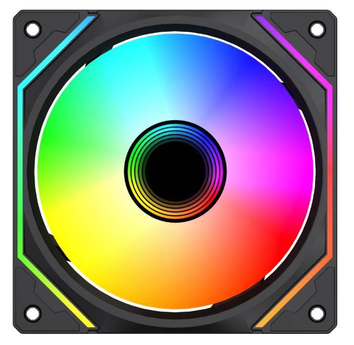 Изображение Вентилятор Bloody BD-CF120ARGB5 Black (1600 об/мин , 120x120x25 мм,4-pin PWM)