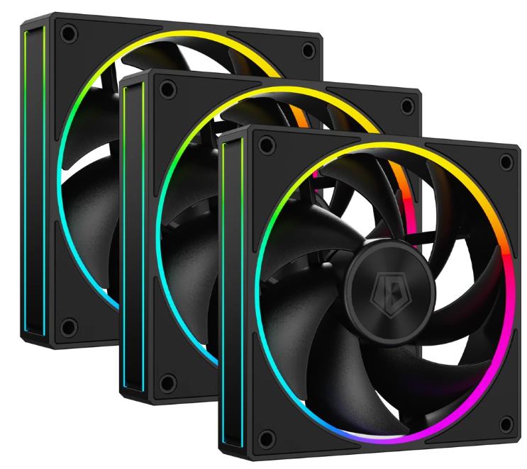 Изображение Вентилятор ID-Cooling AF-127-ARGB-K TRIO (2000 об/мин , 120x120x25 мм,4-pin PWM)