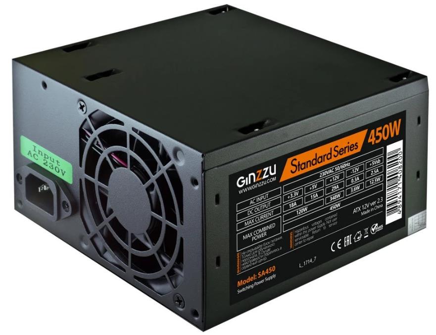 Изображение Блок питания Ginzzu SA450 (Ginzzu SA450) (450 Вт )