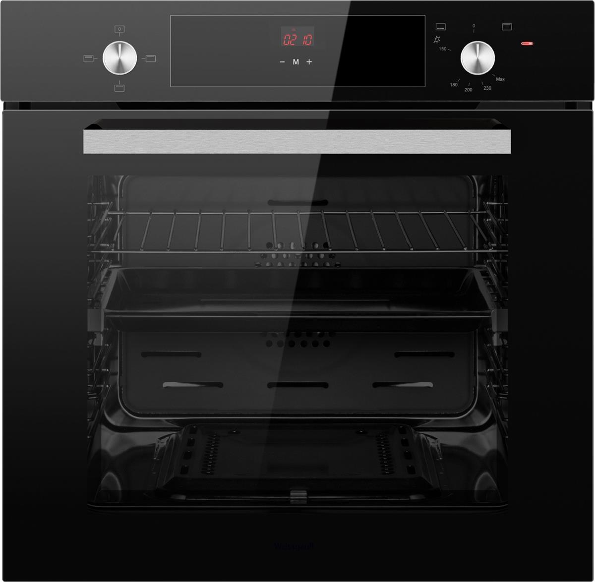 Изображение Духовой шкаф Weissgauff WGO 706 D BLACK GLASS (67 л , чёрный)