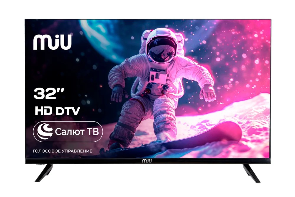 Изображение Телевизор MIU H32SLT101SV 32" 720p HD Smart TV черный