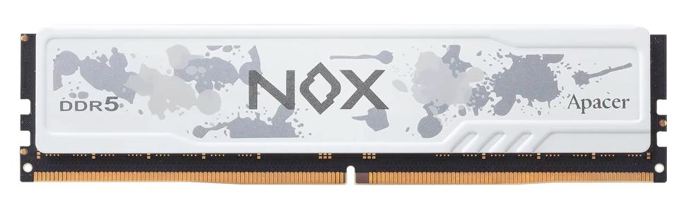 Изображение Оперативная память 1x32 GB DDR5 Apacer NOX White (41600 Мб/с, 5200 МГц, CL40)