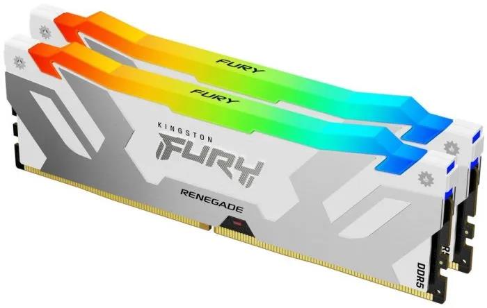Изображение Оперативная память 2x16 GB DDR5 Kingston Fury Renegade White RGB (54400 МБ/с, 6800 МГц, CL36)