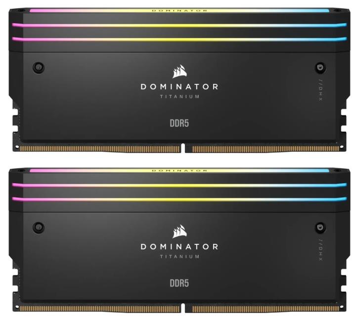 Изображение Оперативная память 2x48 GB DDR5 Corsair Dominator Titanium RGB (52800 МБ/с, 6600 МГц, CL32)