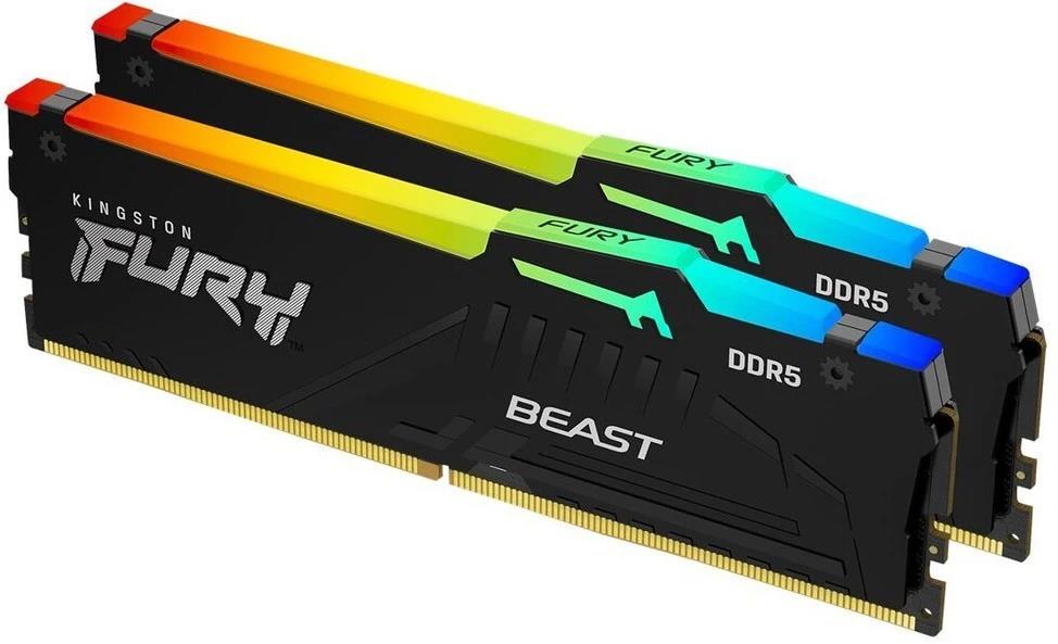 Изображение Оперативная память 2x16 GB DDR5 Kingston Fury Beast (51200 Мб/с, 6400 МГц, CL32)
