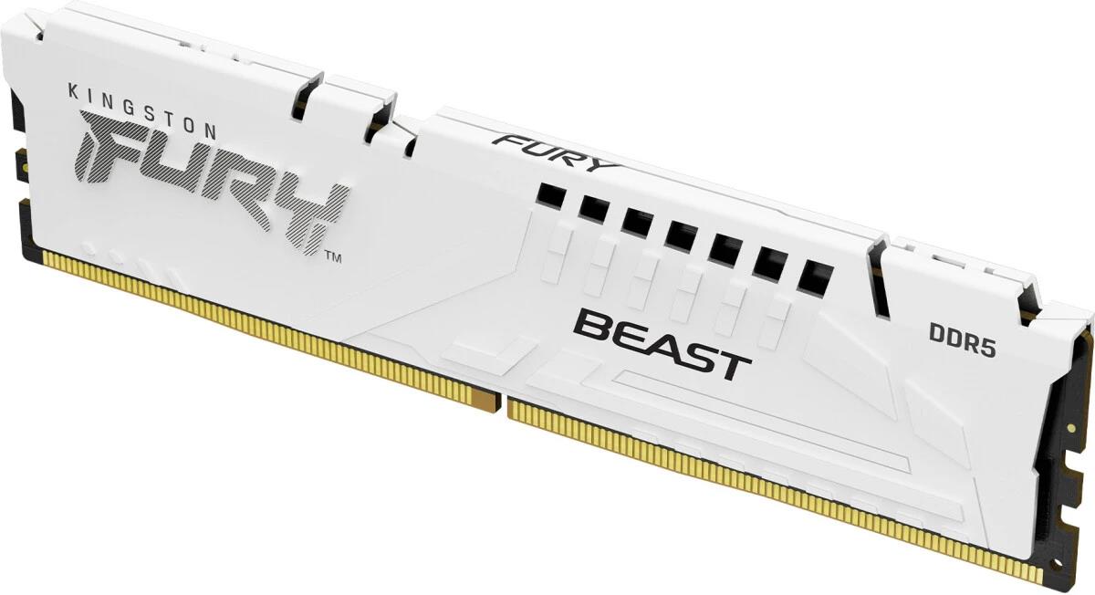 Изображение Оперативная память 16 GB DDR5 Kingston Fury Beast White (54400 МБ/с, 6800 МГц, CL34)