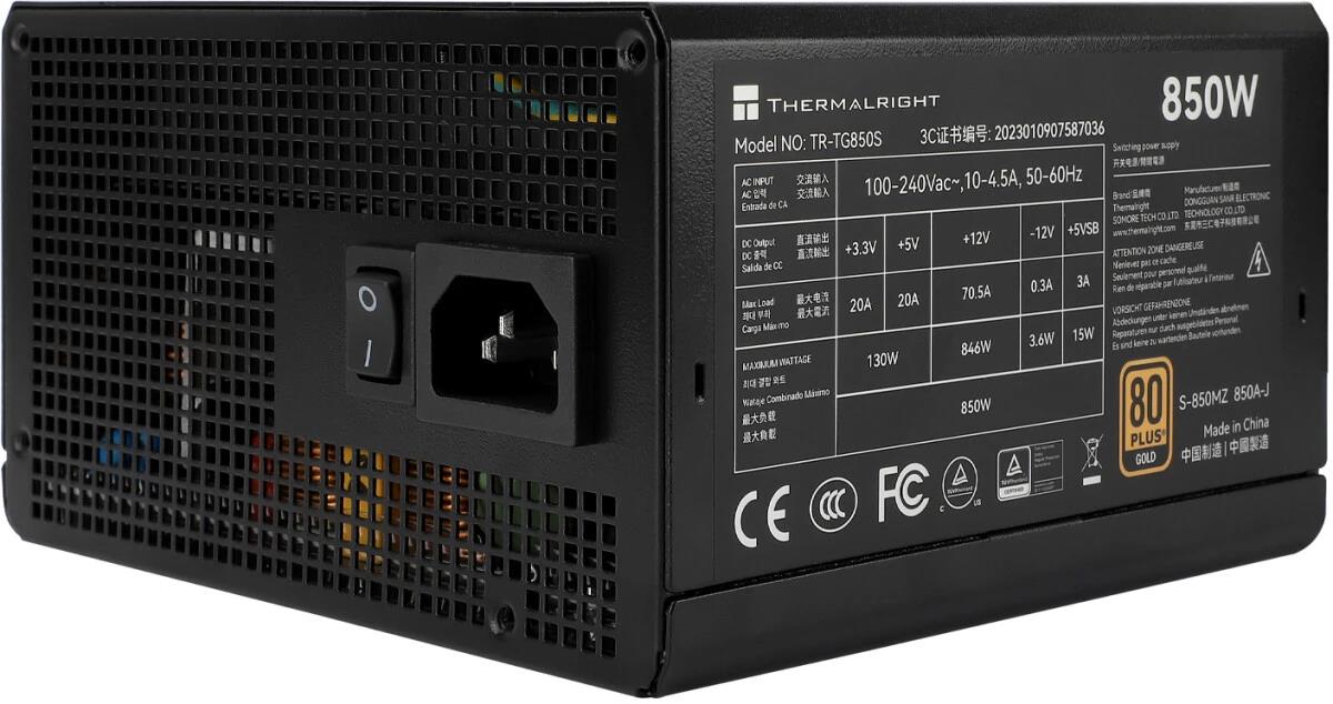 Изображение Блок питания Thermalright TR-TG850S (TR-TG 850S) (850 Вт )