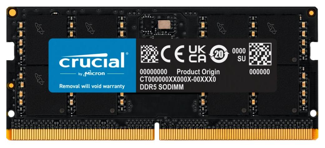 Изображение Оперативная память 1x32 GB DDR5 Crucial CT32G52C42S5 (41600 Мб/с, 5200 МГц, CL42)
