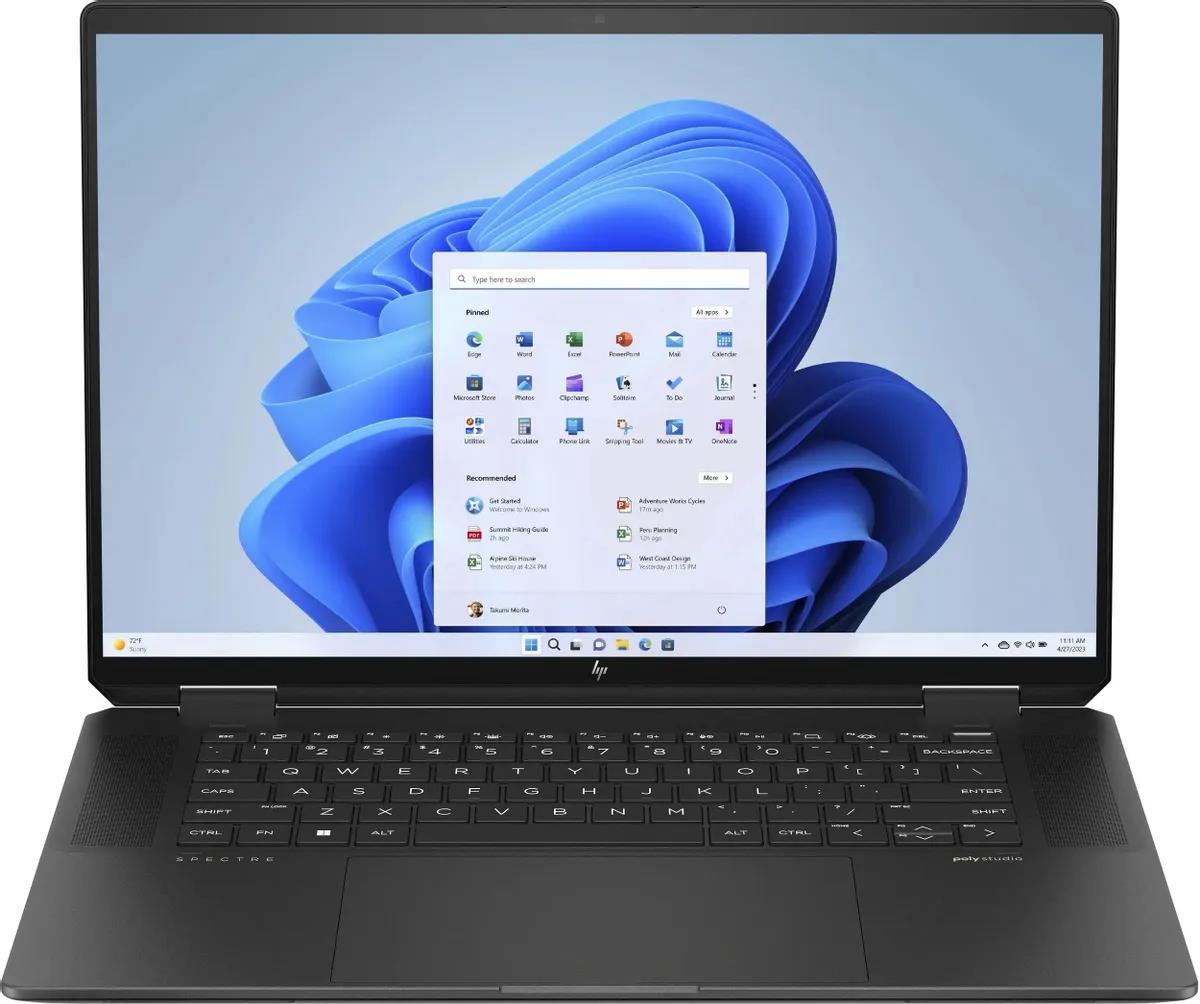 Изображение Ноутбук HP Spectre x360 16-aa0003ci (Intel 155H 1400 МГц/ SSD 512 ГБ  /RAM 16 ГБ/ 16" 2560x1600/VGA встроенная/ Windows 11 Home) (A74LREA)