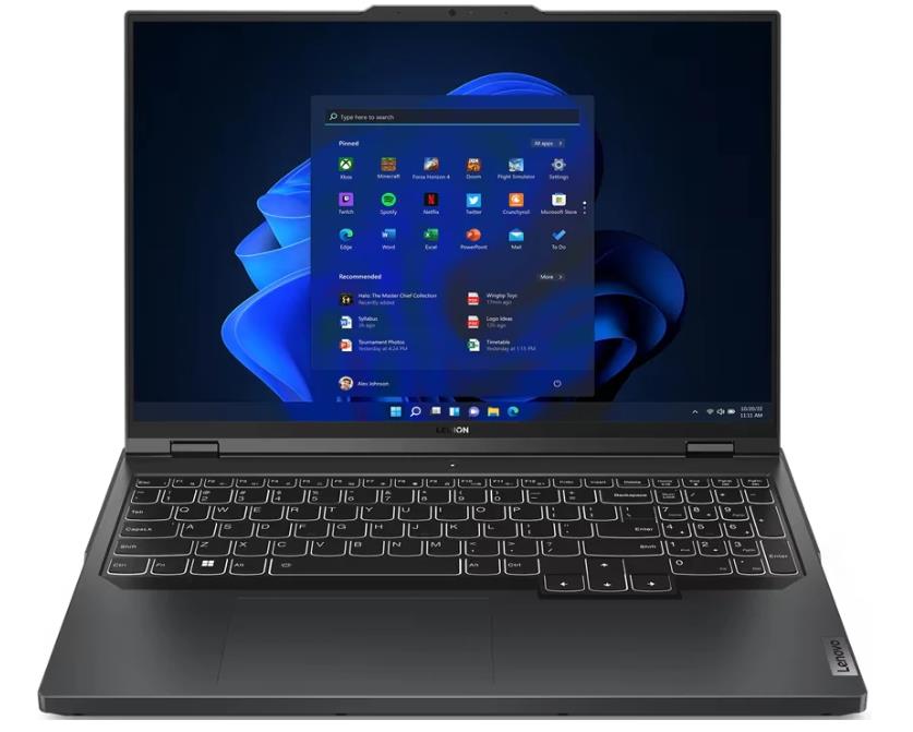 Изображение Ноутбук Lenovo Legion Pro 5 16ARX8 (AMD 7745HX 3600 МГц/ SSD 1024 ГБ  /RAM 32 ГБ/ 16" 2560x1600/VGA дискретная/ Без ОС) (82WM00FTRK)