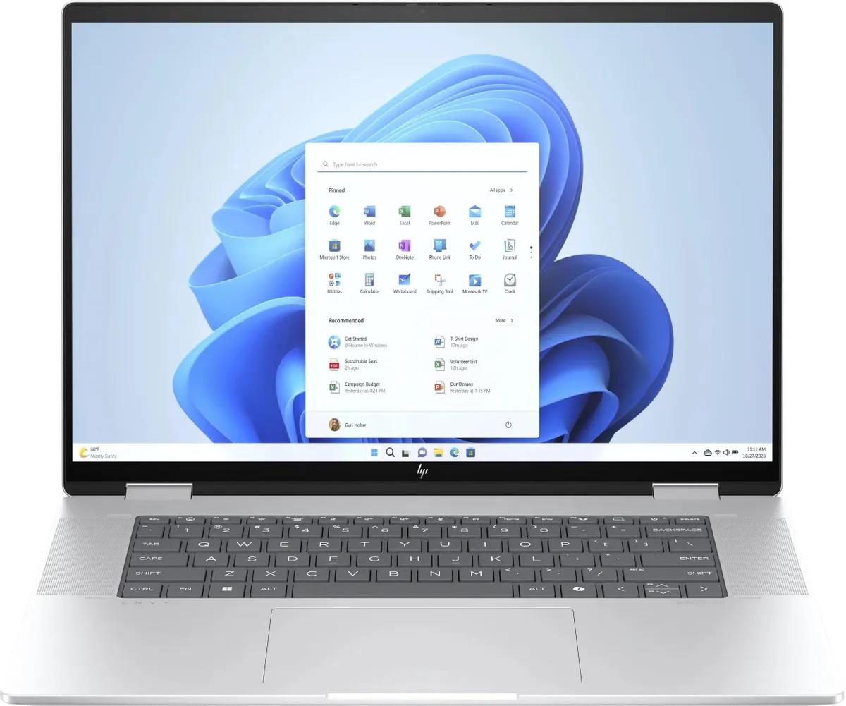 Изображение Ноутбук HP Envy x360 16-ac0000ci (Intel 155U 1700 МГц/ SSD 1024 ГБ  /RAM 16 ГБ/ 16" 2880x1800/VGA встроенная/ Windows 11 Home) (A74LSEA)